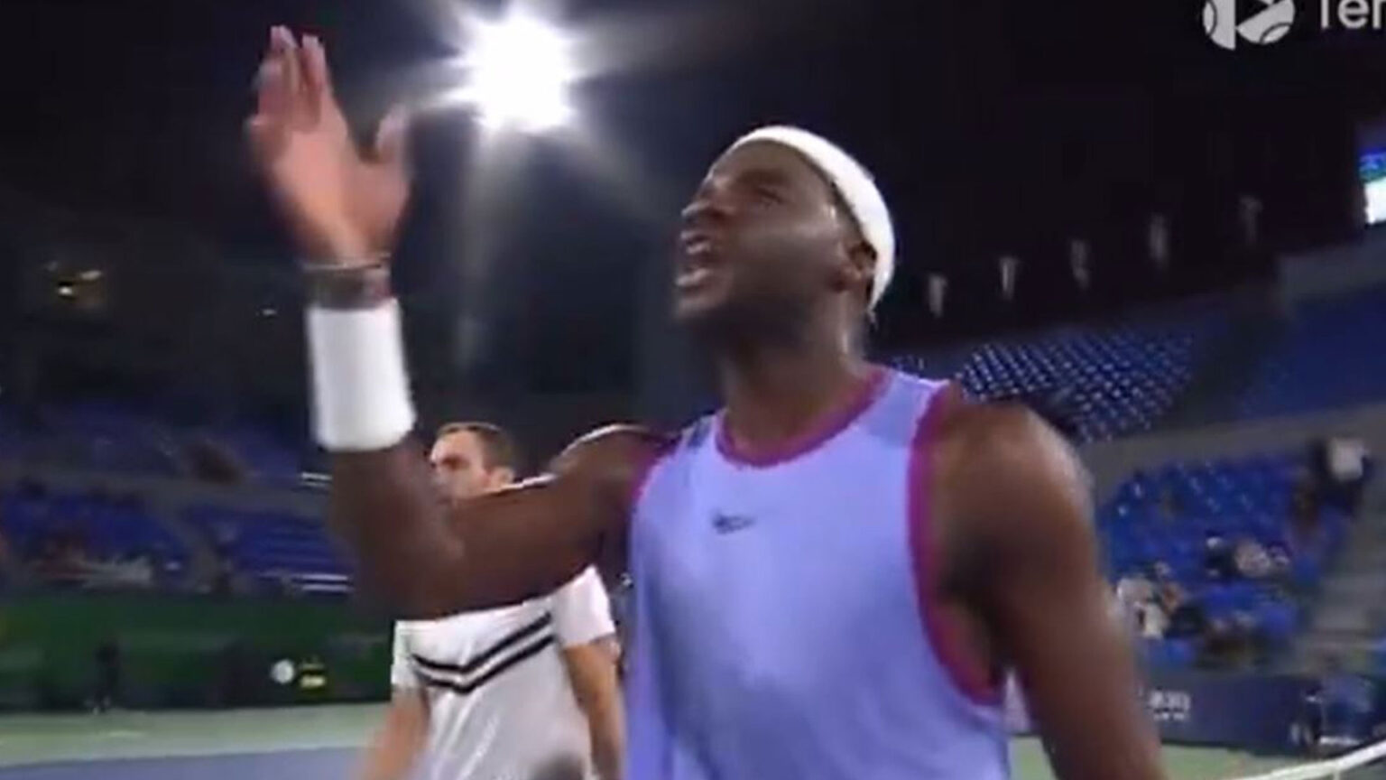 Watch astonishing moment Frances Tiafoe yells ‘F*** YOU’ five times at umpire as he walks off court after loss