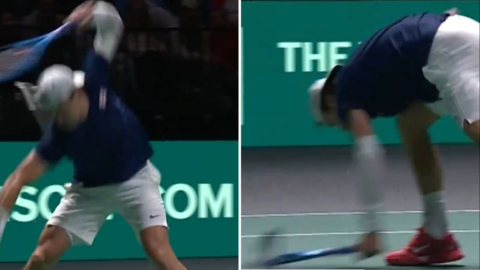 Watch Andy Murray heir Jack Draper lose his cool and completely obliterate his racquet in Davis Cup meltdown