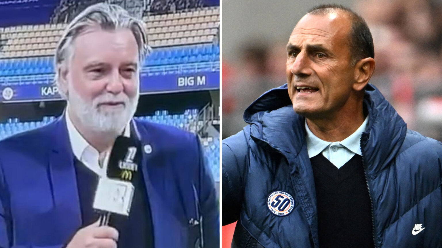 Football club president sacks manager on live TV in astonishing post-game interview before blaming PLAYERS for decision