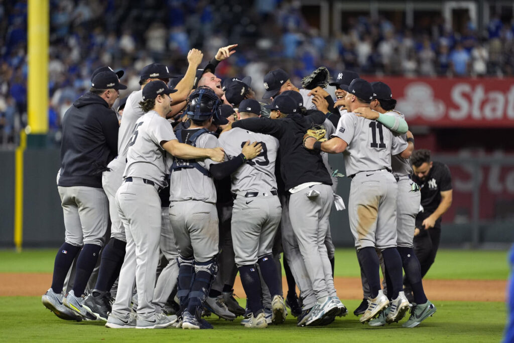 MLB playoffs: Yankees moving on to ALCS after Gerrit Cole, Aaron Judge come through in ALDS Game 4 in Kansas City