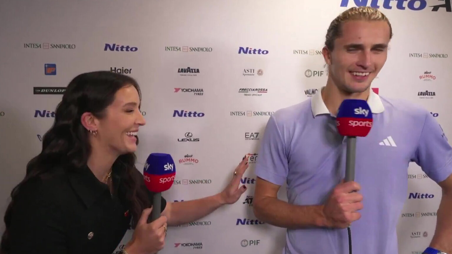 ‘You make me nervous, I start mumbling’ – Alexander Zverev calls time on ‘flirty’ Sky Sports interview with Laura Robson