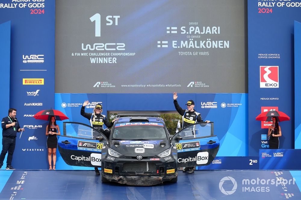 Winner WRC2, Sami Pajari, Enni Mälkönen, Printsport Toyota GR Yaris Rally2