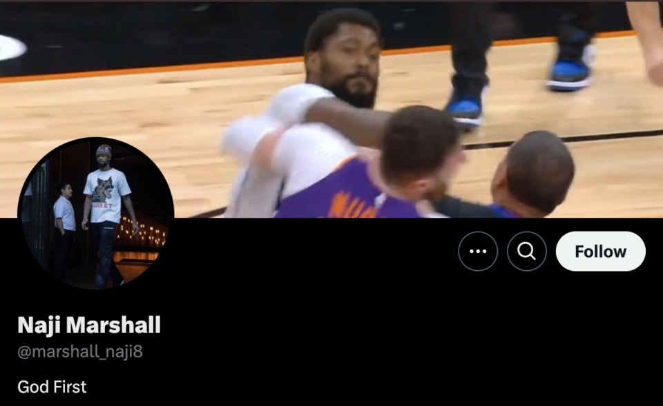 Screengrab of Naji Marshall's X account. (X)