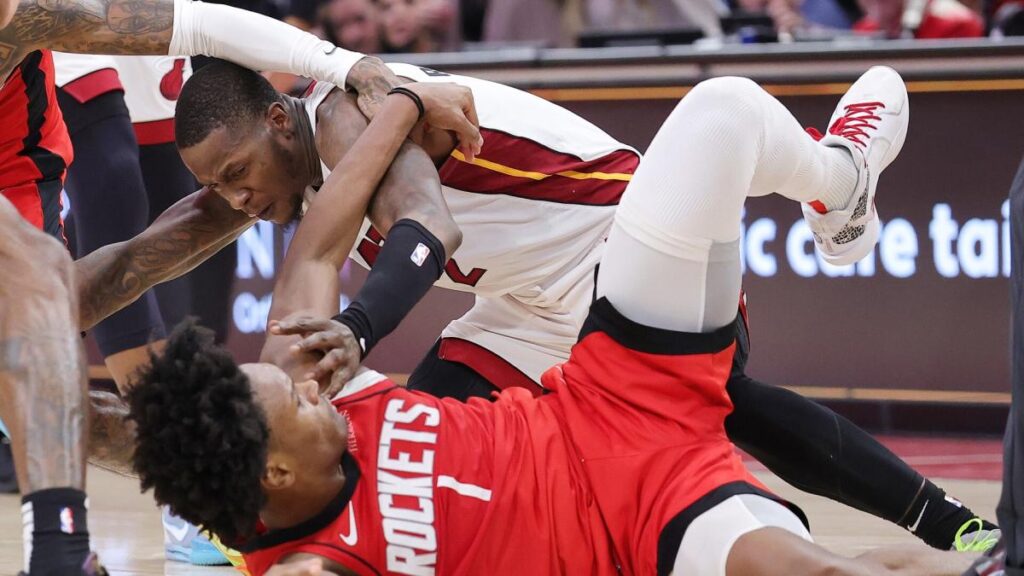 Amen Thompson, Terry Rozier suspended, three others fined in wake of Rockets/Heat fight