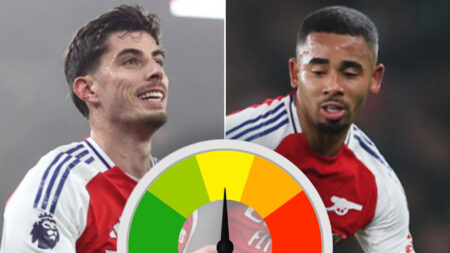 Arsenal player ratings: Havertz shines in different role but Jesus can’t keep up hot streak against Ipswich