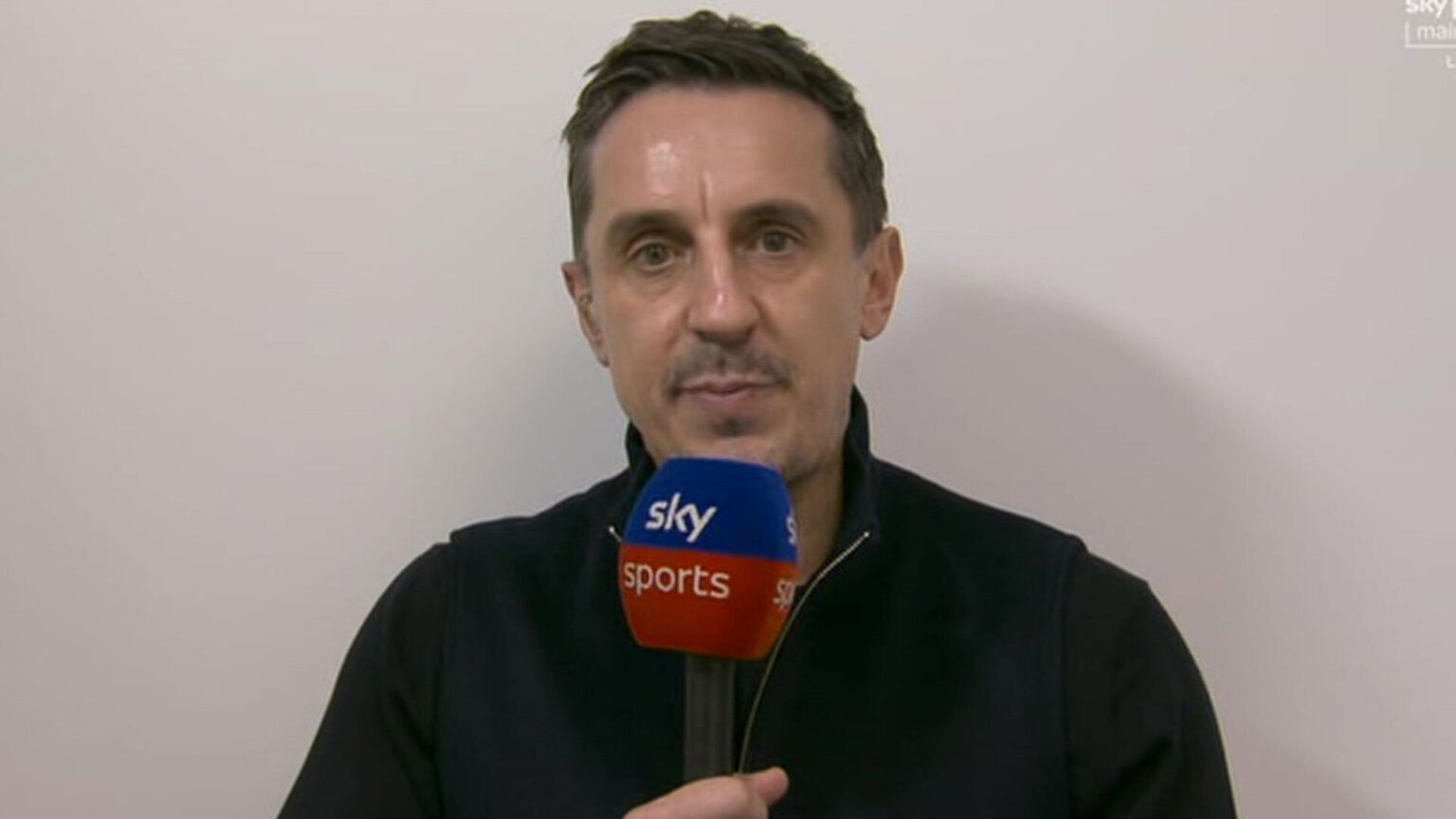 ‘Has Gary Neville been taken hostage?’ ask fans as they’re left baffled at Sky Sports coverage of Man Utd vs Newcastle