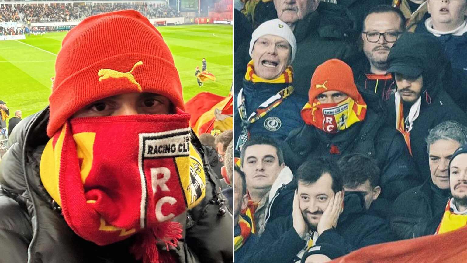 Former Man Utd star goes incognito in scarf and hat at Ligue 1 clash but is instantly spotted by fans