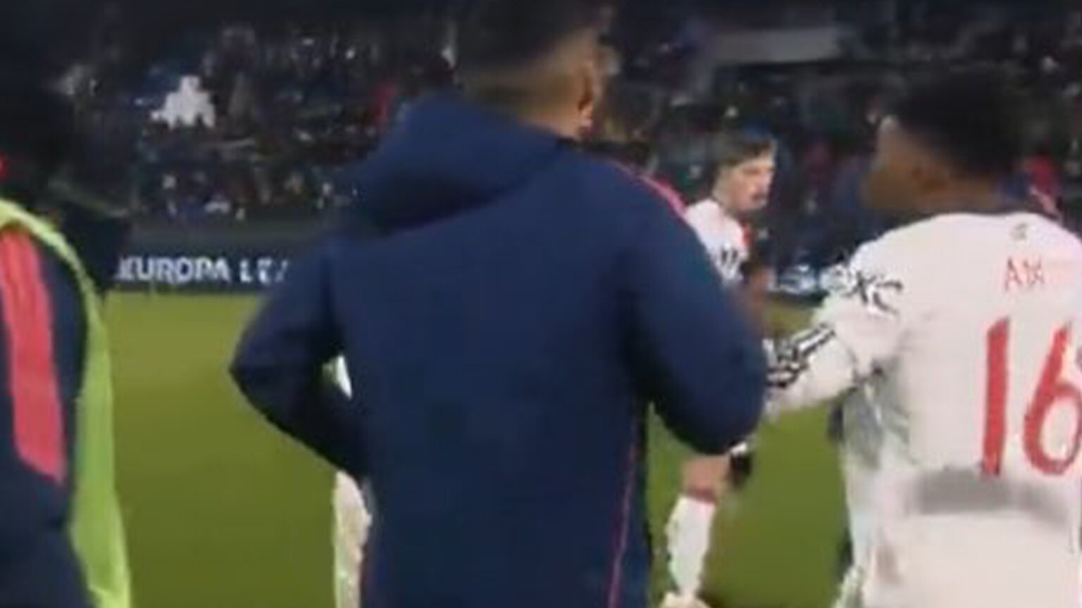 Man Utd team-mates in furious on-pitch argument at final whistle after Plzen win… but Amorim says it’s ‘perfect’