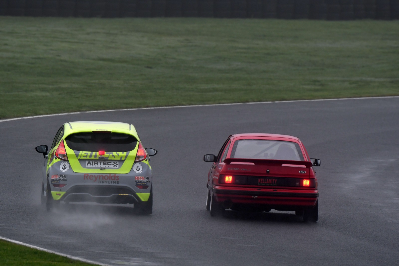 Fords of Reynolds (left) and Kell battled for the Saloon Car lead