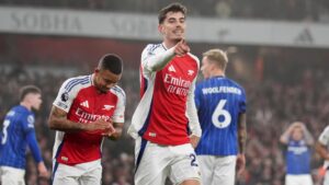 Arsenal vs Ipswich LIVE SCORE: Premier League clash on NOW as Kai Havertz puts the Gunners ahead – latest updates