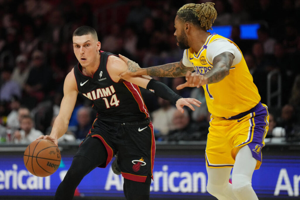 Tyler Herro erupts to lift Heat to 41-point blowout win over Lakers as LeBron James snaps his 3-point dry spell