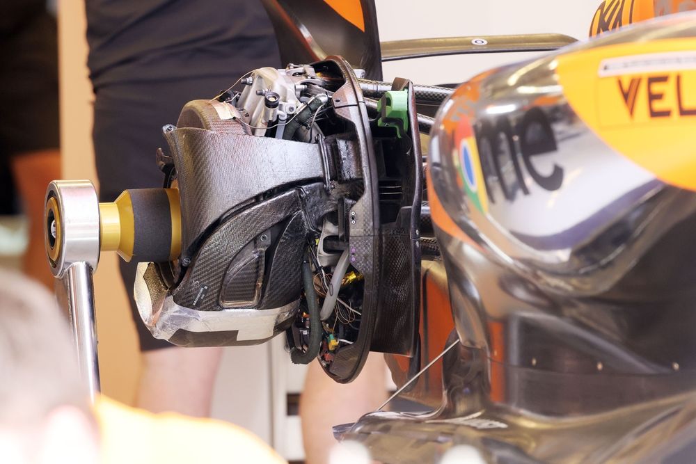 McLaren MCL38 rear brake detail