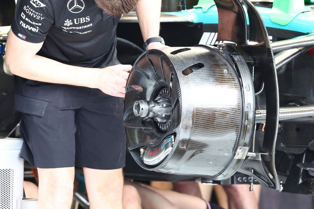 Mercedes F1 W15 front brake detail