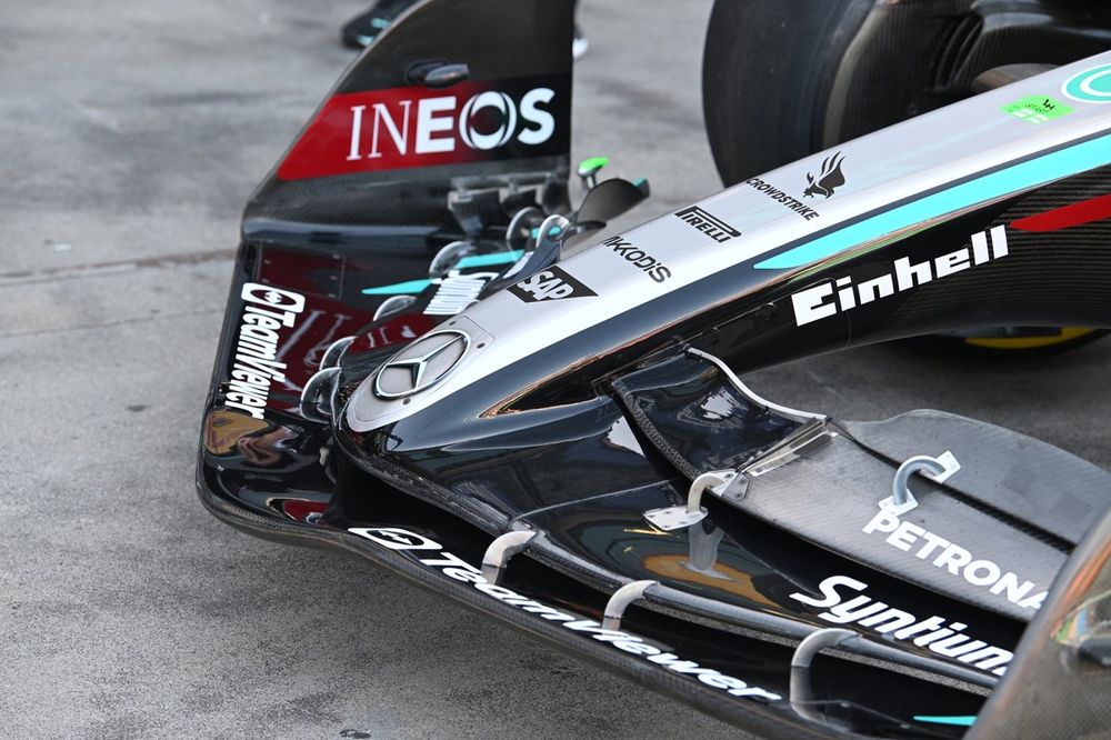 Mercedes W15 front wind detail