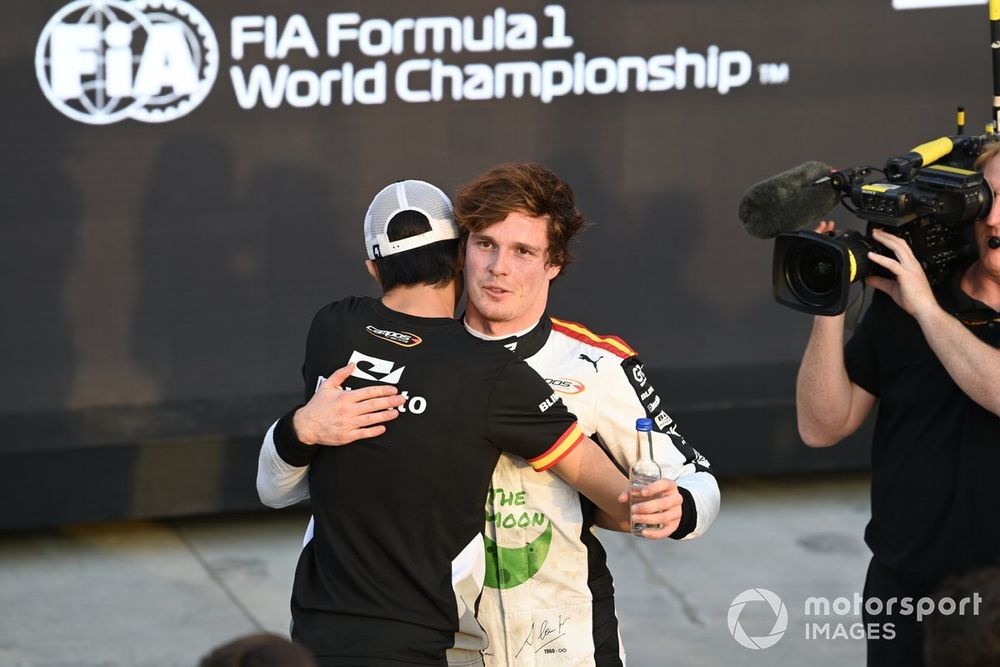 Race winner Ralph Boschung, Campos Racing celebrates in Parc Ferme