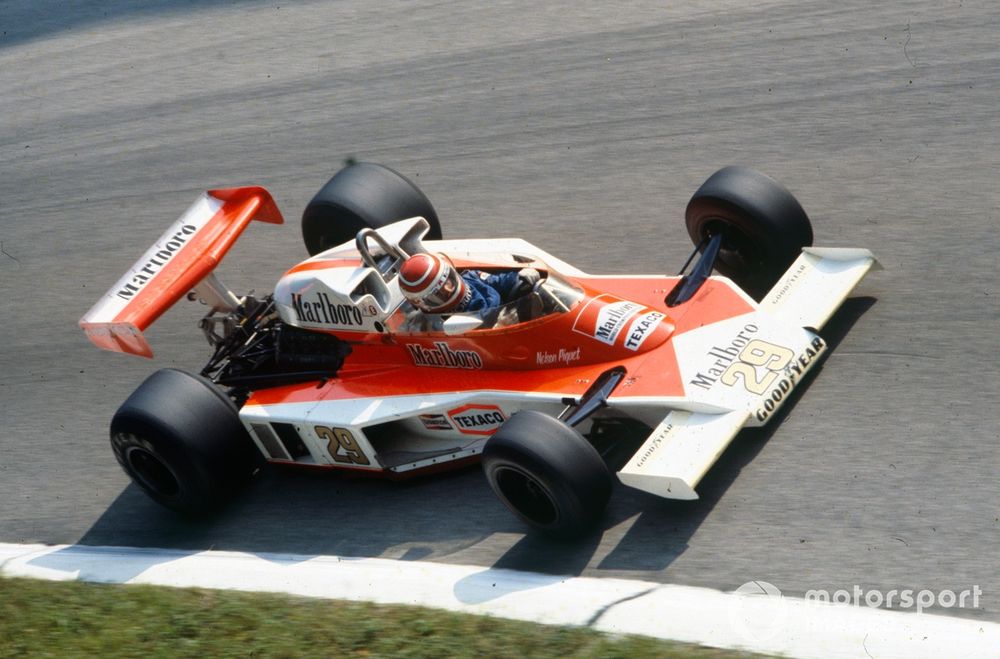 Piquet's first finish came at Monza on the final world championship outing for the McLaren M23 that had made its debut six years prior