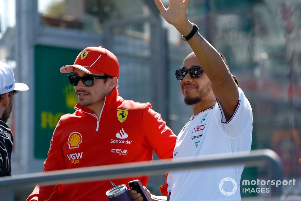 Drivers Parade
Charles Leclerc, Scuderia Ferrari, Sir Lewis Hamilton, Mercedes-AMG F1 Team