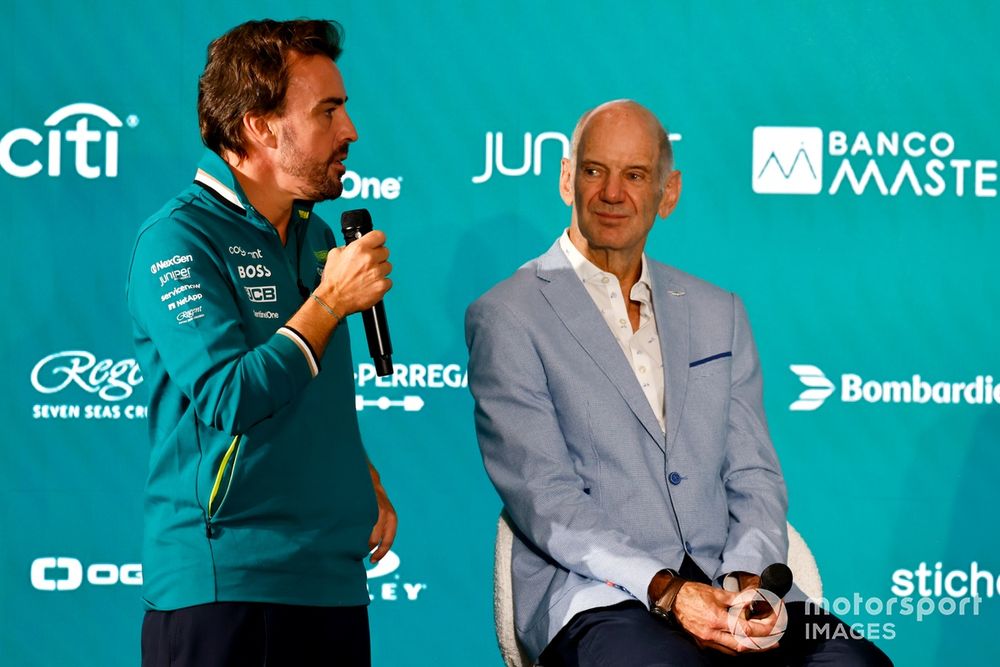 Fernando Alonso, Aston Martin F1 Team, and Adrian Newey