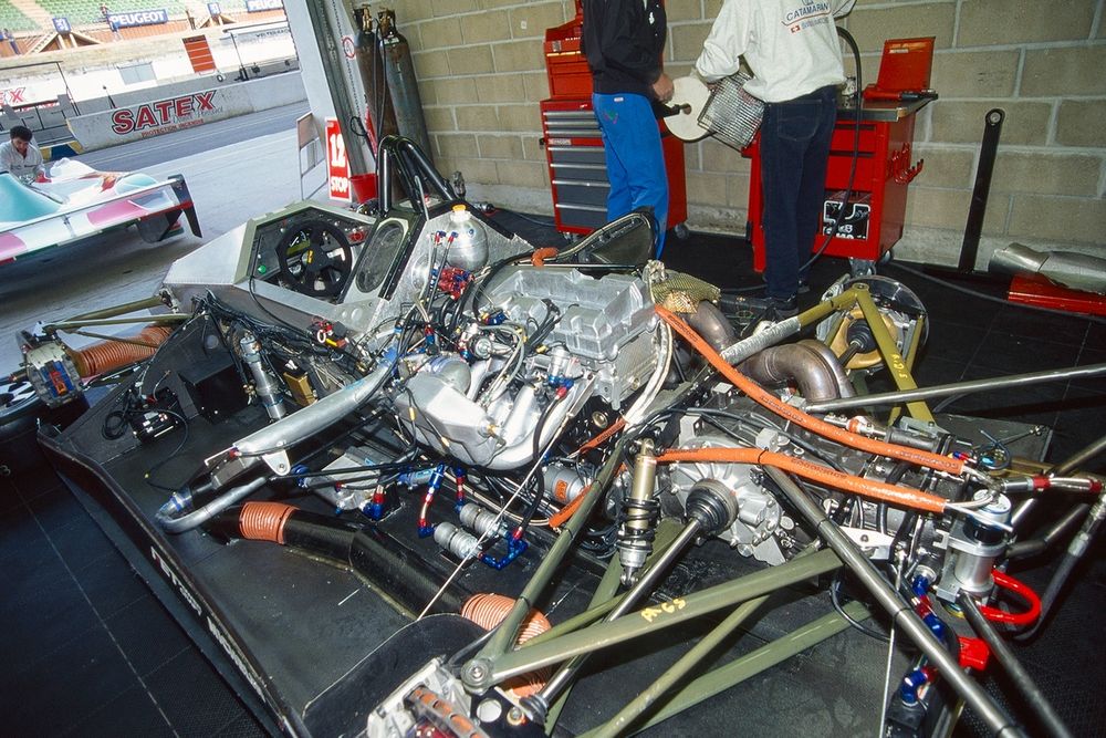 Nicholson-McLaren Engines turned the road-going Mercedes engine into a racing unit for Gachot's SsangYong WR