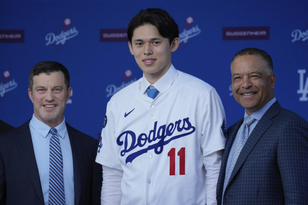 Dodgers introduce Roki Sasaki, who says Shohei Ohtani, Yoshinobu Yamamoto didn’t influence his decision to join team