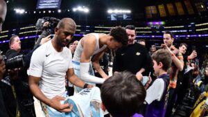 Touching moment: Victor Wembanyama, Chris Paul give game-worn jerseys to J.J. Redick’s children