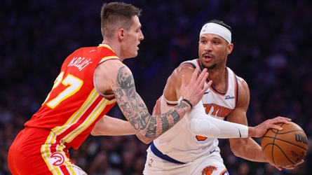 Knicks’ defense prevails in physical 119-110 win over Hawks