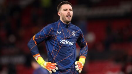 Jack Butland in Rangers XI to face ex-club Man Utd for first time since being hospitalised with ‘serious internal bleed’