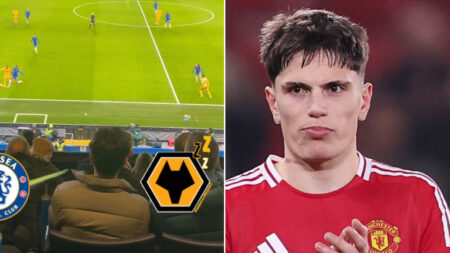 Man Utd fans fear ‘biggest betrayal ever’ as Alejandro Garnacho’s agent spotted in stands for Chelsea vs Wolves