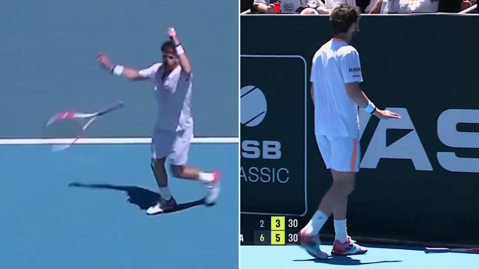 ‘I’m disappointed’ – Frustrated Cameron Norrie issues apology after THROWING racquet into crowd and hitting woman