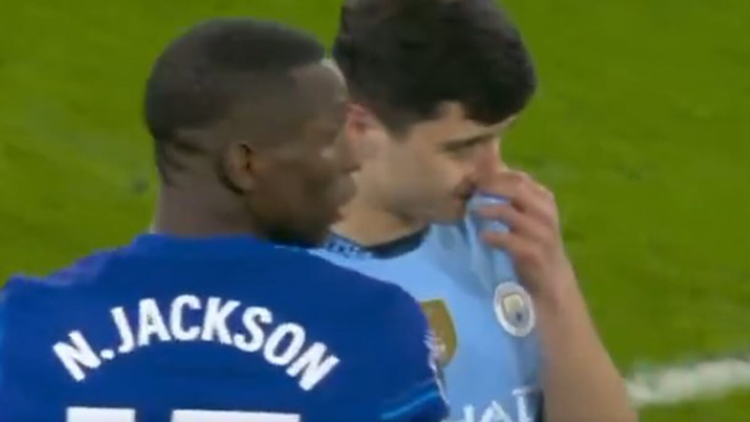 Fans spot classy gesture from Chelsea star Nicolas Jackson to Man City newbie Abdukodir Khusanov after horror debut