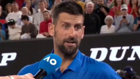 ‘Sorry mate, I have a wife’ – Novak Djokovic awkwardly silences fan after overcoming medical fears at Australian Open