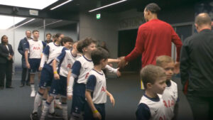 Watch hilarious moment MASCOT tells Virgil van Dijk to join Spurs and says ‘we haven’t got any good defenders’