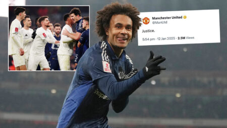 ‘Justice’ – Man Utd troll Arsenal with one-word post as Havertz misses shootout penalty after FA Cup ‘cheat’ storm