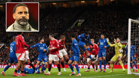 Raging Rio Ferdinand posts on X while commentating live on TNT Sports to slam Man Utd’s disallowed goal vs Rangers