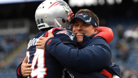 At least one Patriots player seems thrilled with the offensive coordinator hire