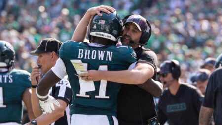 Nick Sirianni defends A.J. Brown reading book during Eagles games: ‘(He) is the best receiver this city has ever seen’