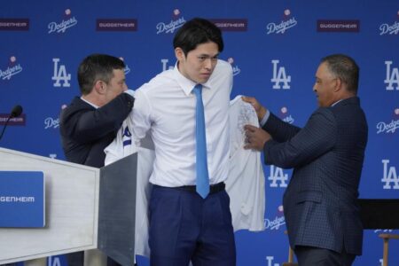 Dodgers officially welcome Roki Sasaki, plan ‘to hit the ground running’ with pitcher