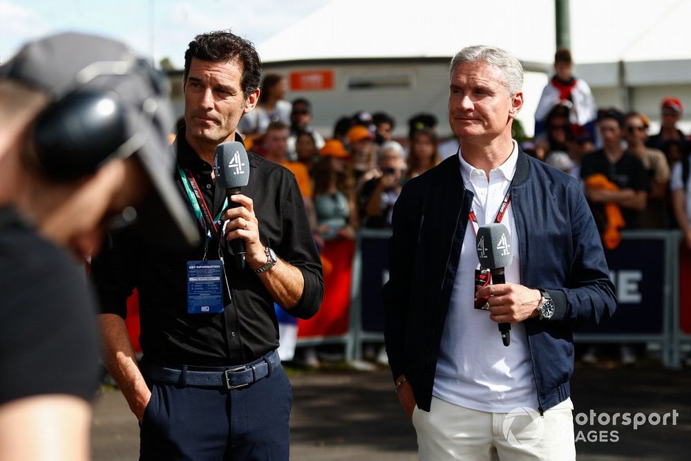 Channel 4 presenters Mark Webber and David Coulthard