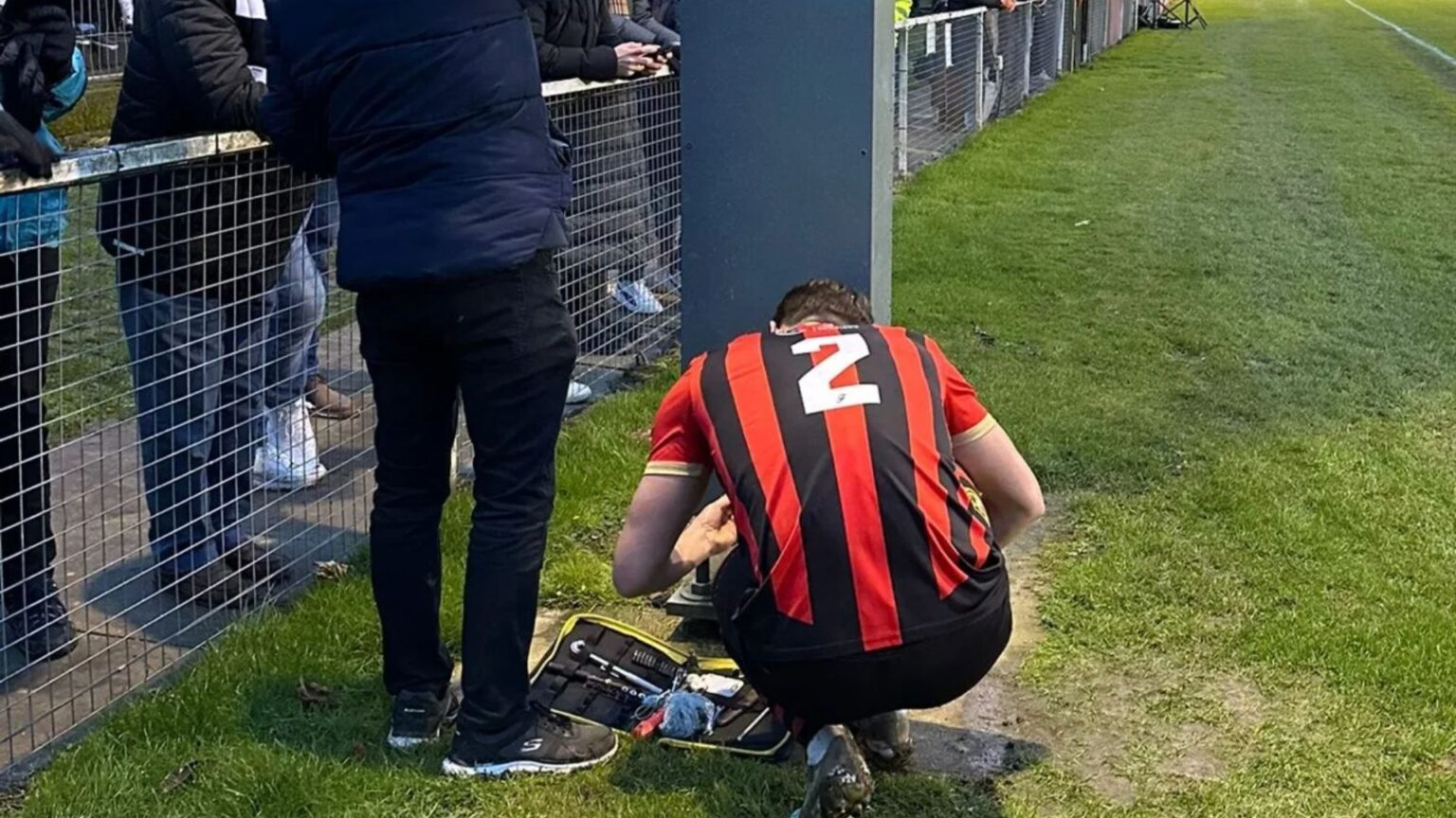 Footballer saves side’s fairytale cup run by fixing broken floodlight – then gets brutally trolled by away fans