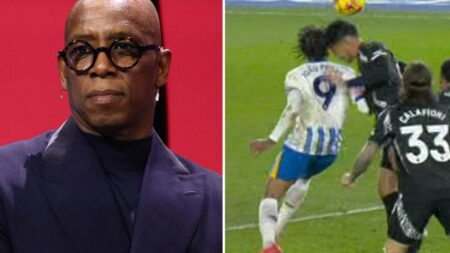 ‘This is RIDICULOUS’ – Ian Wright in meltdown over ‘worst officials in Europe’ after Arsenal’s draw with Brighton