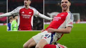 Arsenal 3 Dinamo Zagreb 0: Rice, Havertz and Odegaard net to put Mikel Arteta’s side all but through to last 16