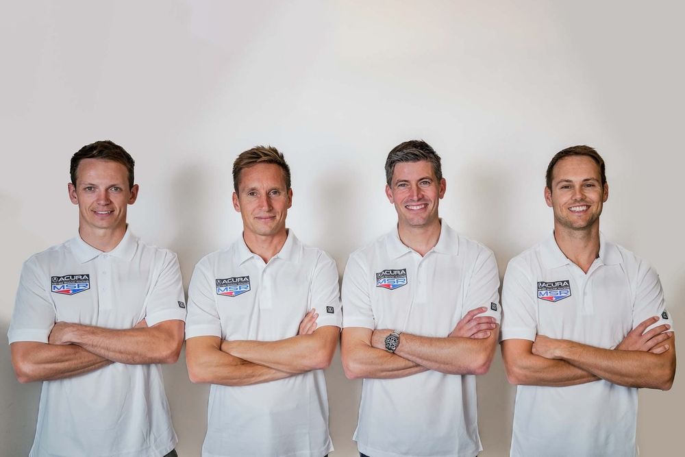 Yelloly, van der Zande, Braun and Blomqvist combine to make up the Acura Meyer Shank Racing IMSA effort