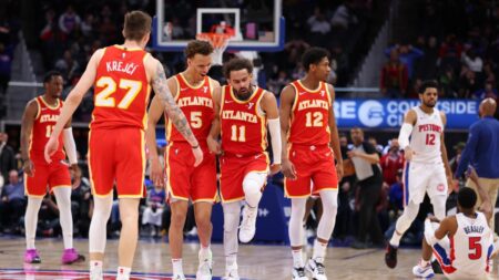 Watch Trae Young’s step-back game-winner to beat Pistons