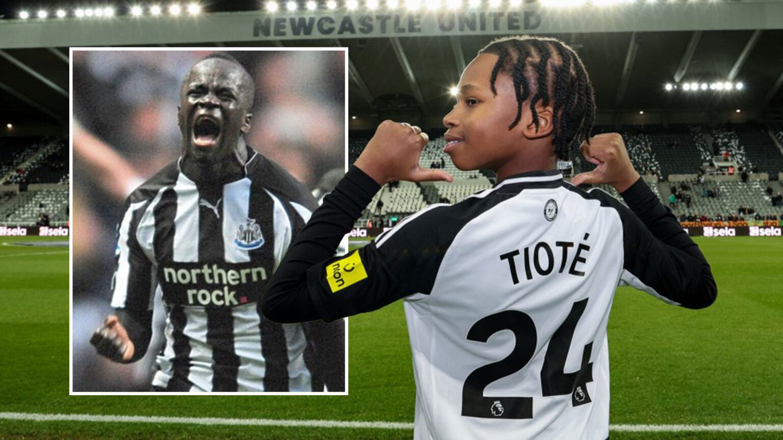 Cheick Tiote’s son is Newcastle mascot vs Arsenal in classy gesture exactly 14 years after tragic ace scored in 4-4 epic