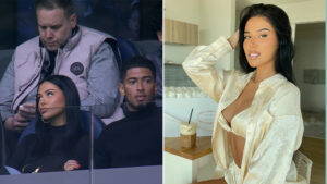 Jude Bellingham’s model girlfriend looks unimpressed as pair watch Real Madrid clash with Girona from stands