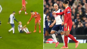 ‘Kind of pettiness I can relate to’ – Fans spot Van Dijk’s brutal gesture towards Richalison as Liverpool hammer Spurs