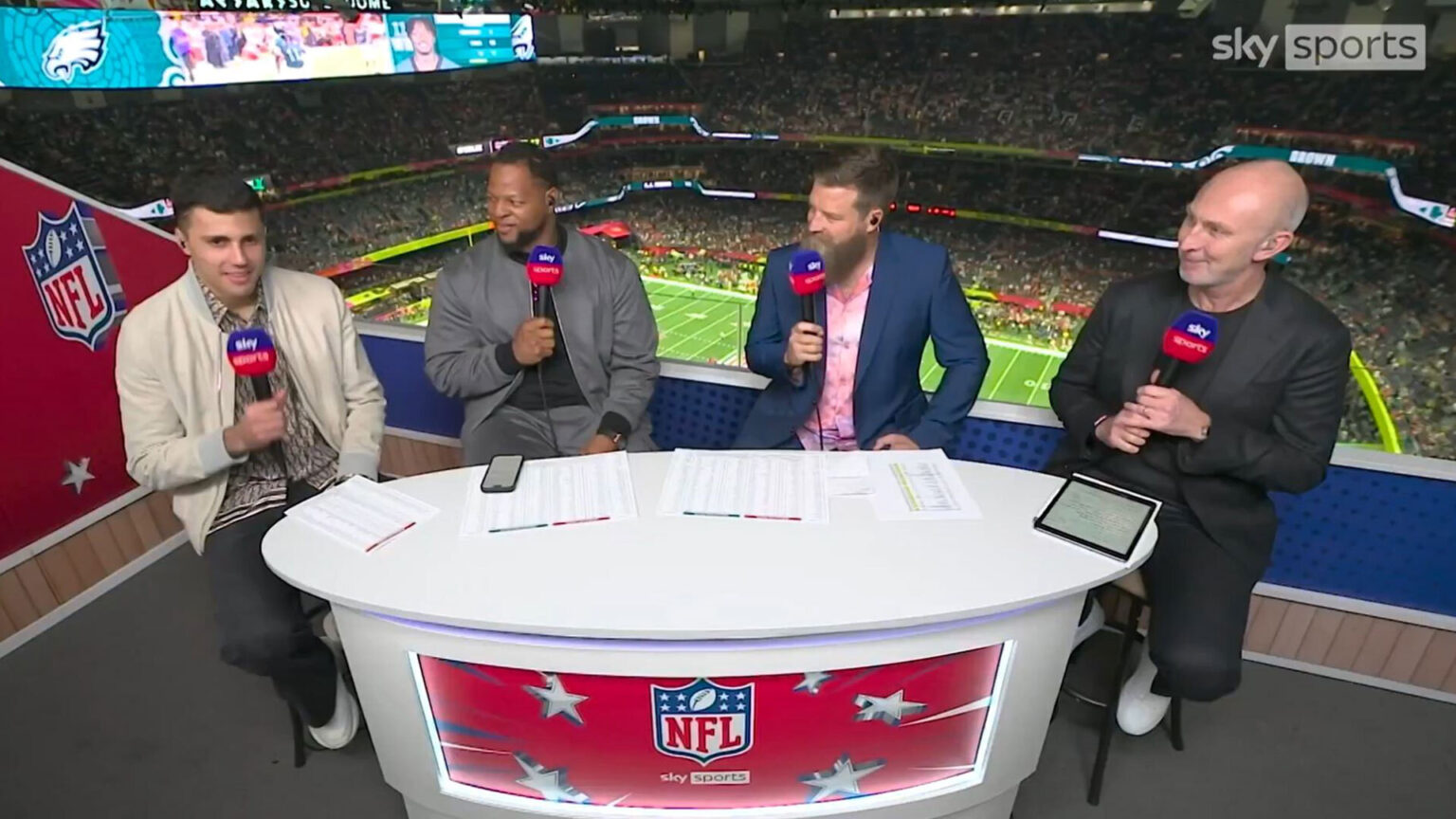 Sky Sports viewers baffled as Man City Treble winner joins NFL pundits for Super Bowl coverage