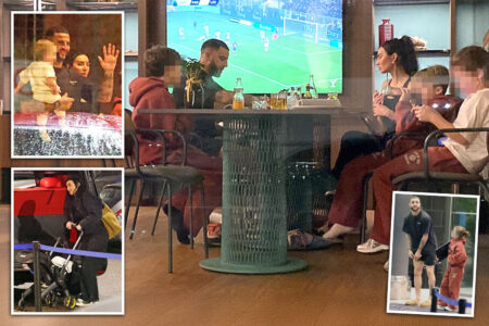 Kyle Walker pictured reuniting with wife Annie & four kids after flying to Italy to watch him play for AC Milan