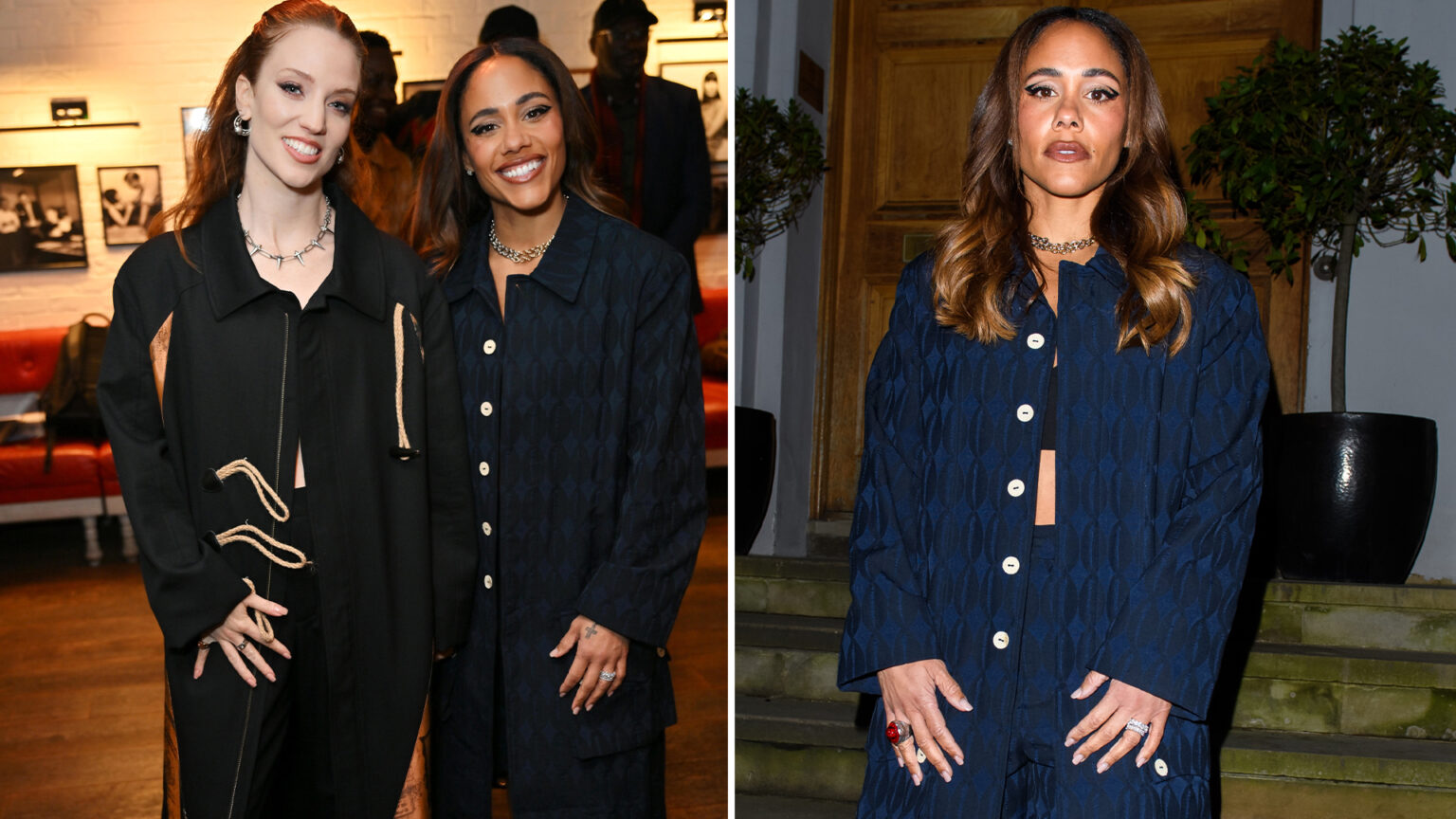 Alex Scott and Jess Glynne look loved up as BBC presenter and singer partner attend London Fashion Week show