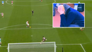 ‘So terrible even Pep’s disappointed’ – Fans react to Havertz’s shocking sitter miss after Man City’s kamikaze defending